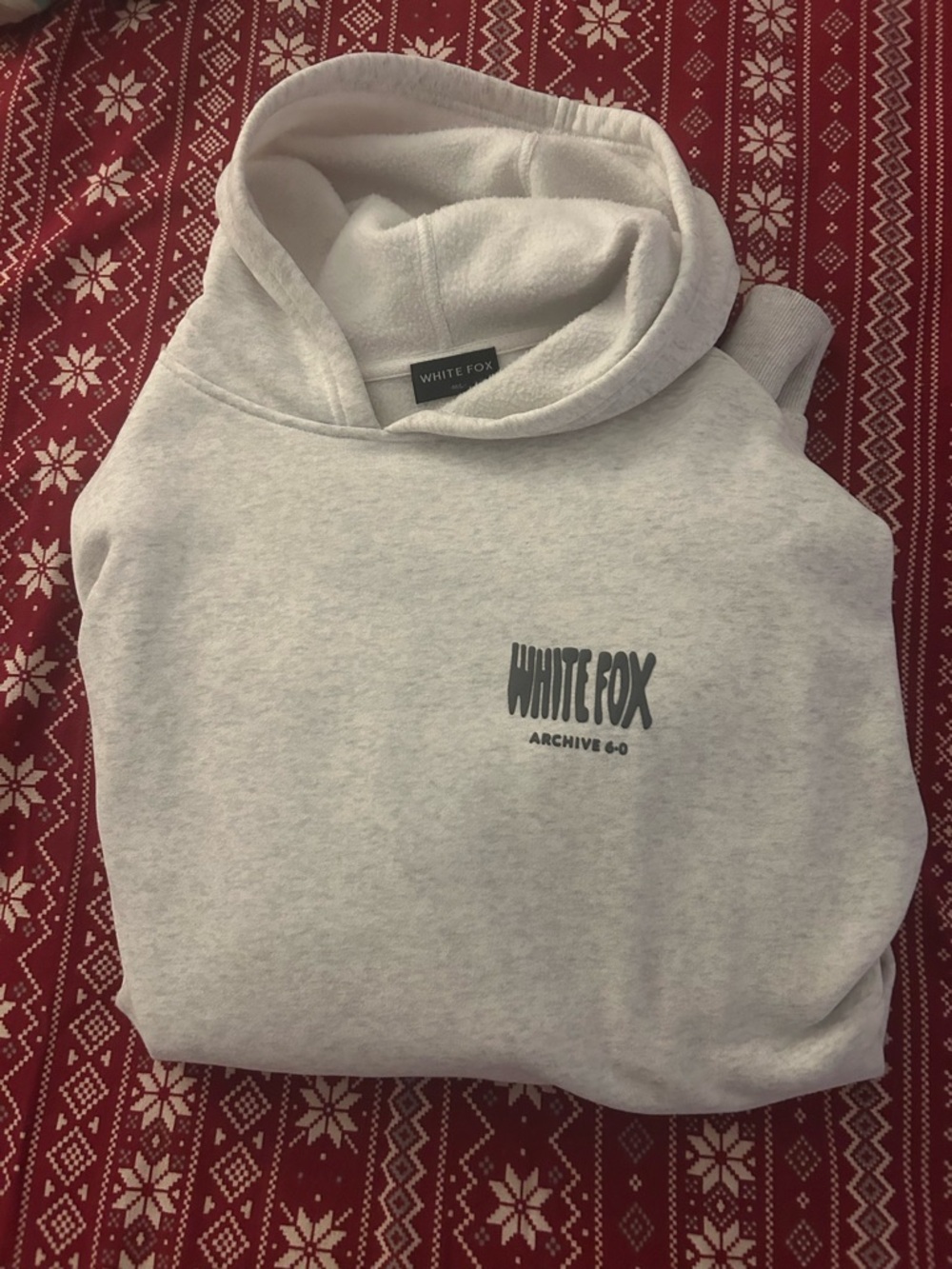 White Fox Light Gray Hoodie
